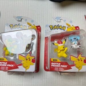 JAZWARES POKEMON HOLIDAY 2PK BATTLE FIG EEVEE & CUBCHOO